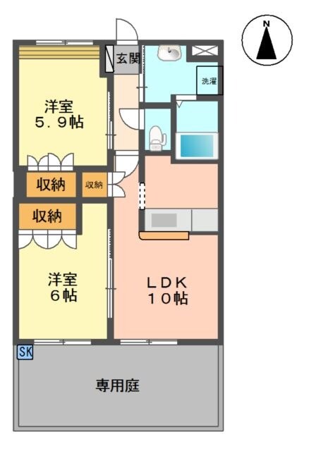 新倉敷駅 バス10分  玉島支所入口下車：停歩10分 1階の物件間取画像