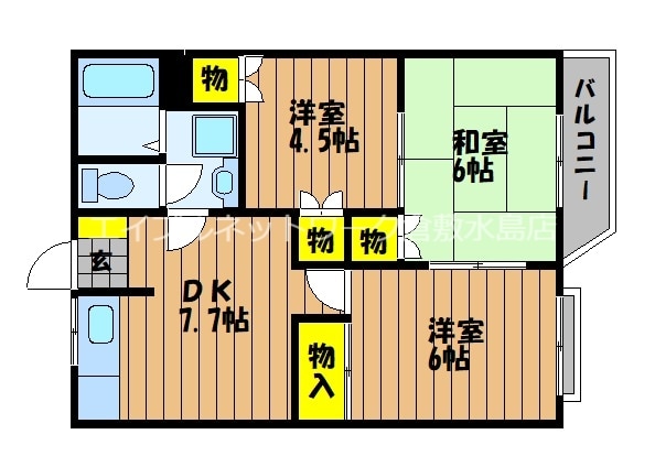 西富井駅 徒歩24分 2階の物件間取画像