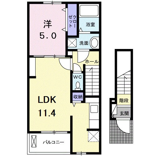 総社駅 徒歩12分 2階の物件間取画像