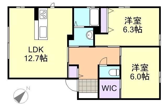 アネシス・アイ　A棟の物件間取画像