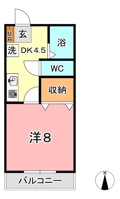 球場前駅 徒歩12分 1階の物件間取画像