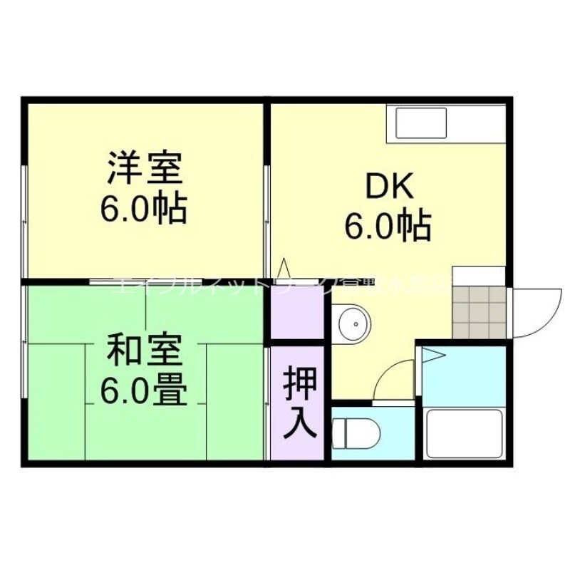 倉敷駅 徒歩15分 1階の物件間取画像