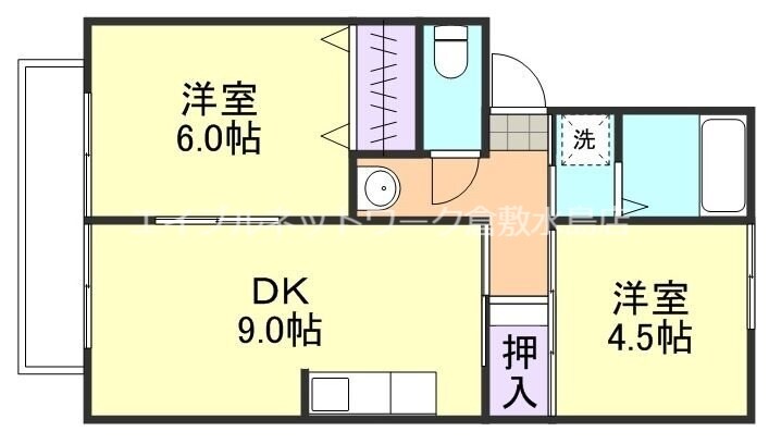 メゾンせとうちＢ棟の物件間取画像