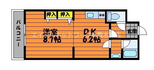 倉敷駅 徒歩21分 1階の物件間取画像