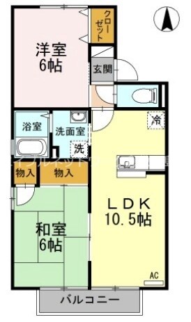 球場前駅 徒歩9分 2階の物件間取画像