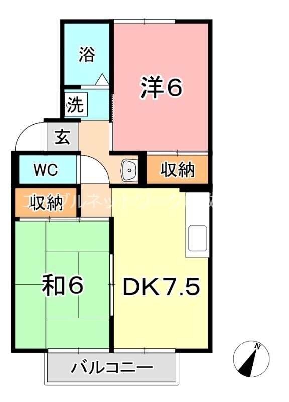 栄駅 徒歩31分 1階の物件間取画像