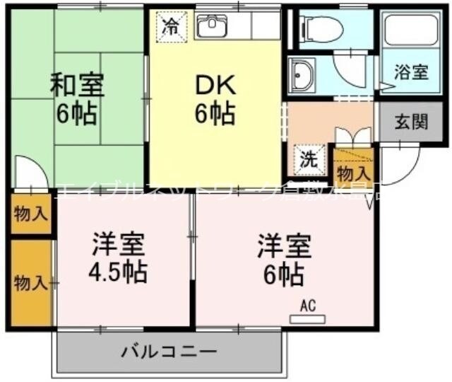 栄駅 徒歩18分 2階の物件間取画像