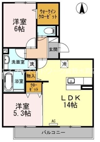 常盤駅 徒歩26分 2階の物件間取画像