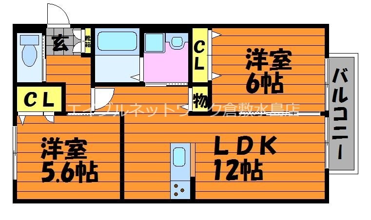 上の町駅 徒歩6分 1階の物件間取画像