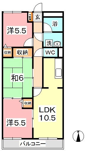 倉敷市駅 徒歩17分 1階の物件間取画像