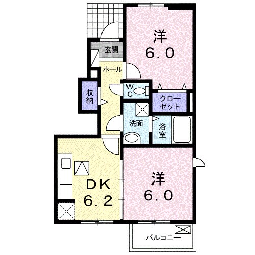 西富井駅 徒歩8分 1階の物件間取画像