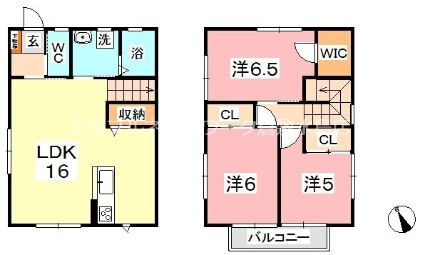 球場前駅 徒歩13分 1階の物件間取画像