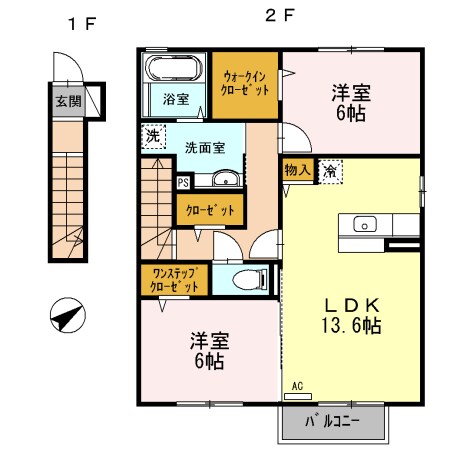 ファーシル　Ａ棟の物件間取画像