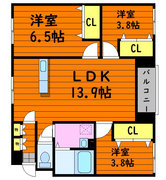 金光駅 徒歩59分 3階の物件間取画像