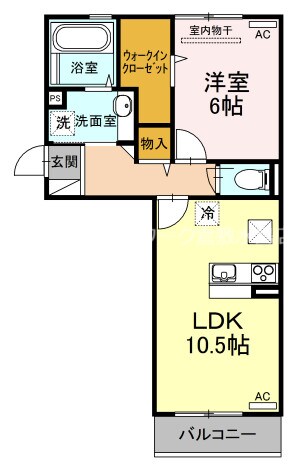 アコール　ジェンテ　A棟の物件間取画像