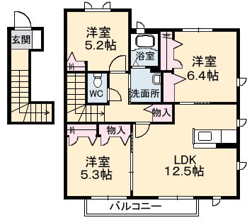 球場前駅 徒歩16分 2階の物件間取画像