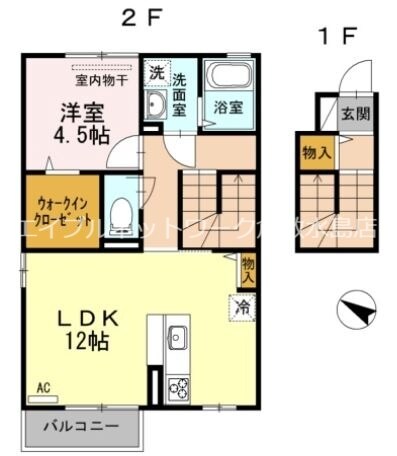 弥生駅 徒歩11分 2階の物件間取画像