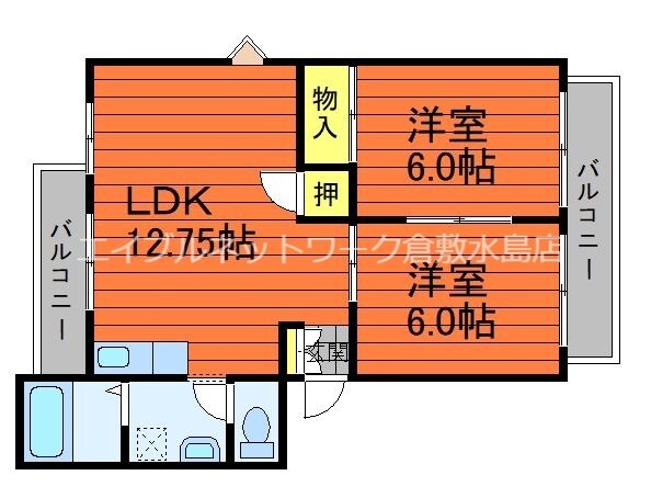 メゾンクレールの物件間取画像