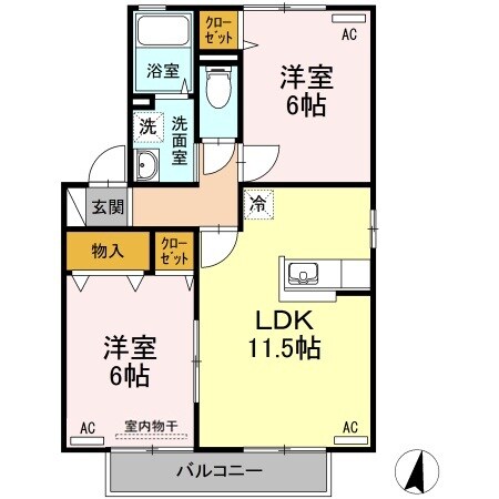 フォーチューン　イン　中原の物件間取画像