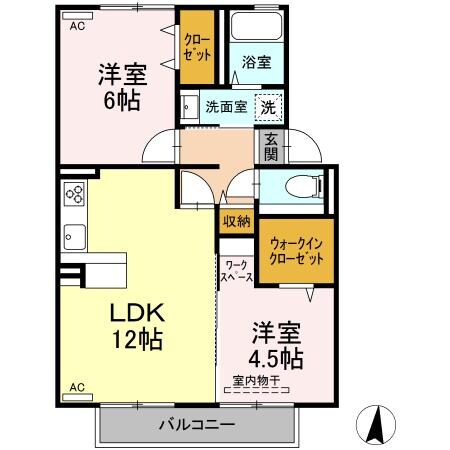 倉敷駅 徒歩30分 2階の物件間取画像