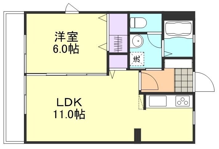 福井駅 徒歩14分 1階の物件間取画像