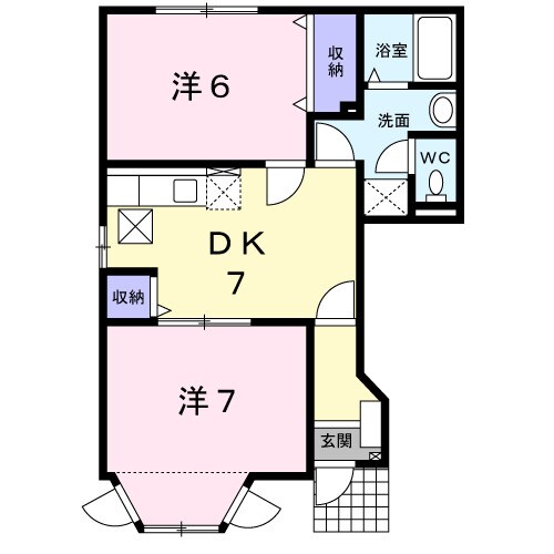 金光駅 徒歩18分 1階の物件間取画像