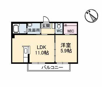 サン・フィークス　Ａ棟の物件間取画像