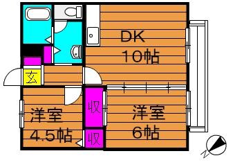 エスポワール２１の物件間取画像