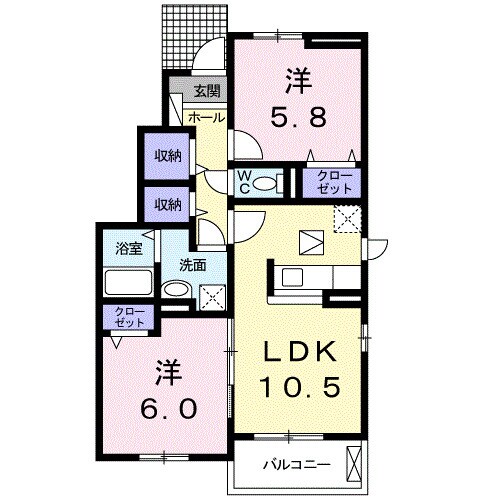 レスペヘリオスＡの物件間取画像