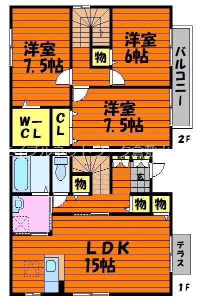 ハートハウス　Ａ棟の物件間取画像