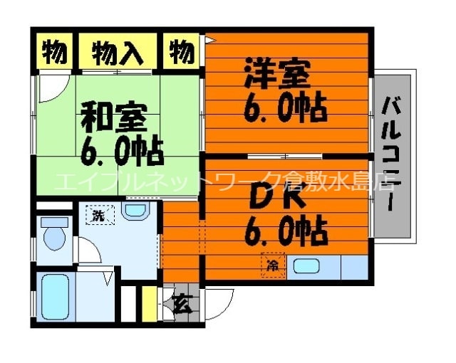 ミルトニア富久の物件間取画像