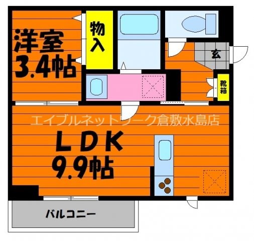 フォルティス四十瀬の物件間取画像