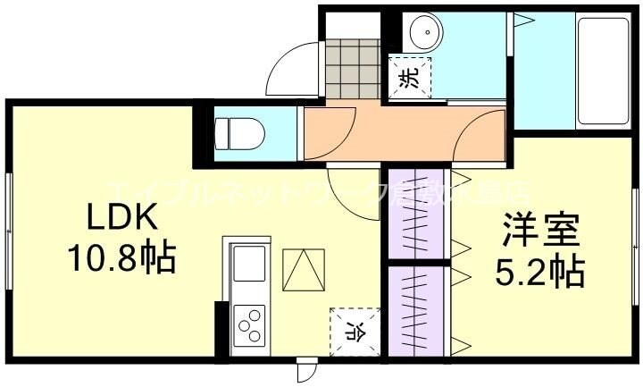 フォルティス倉敷C棟の物件間取画像