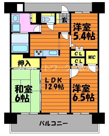 アルファステイツ倉敷駅前の物件間取画像