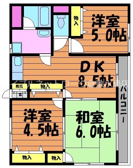 デューク白楽町Ⅰの物件間取画像