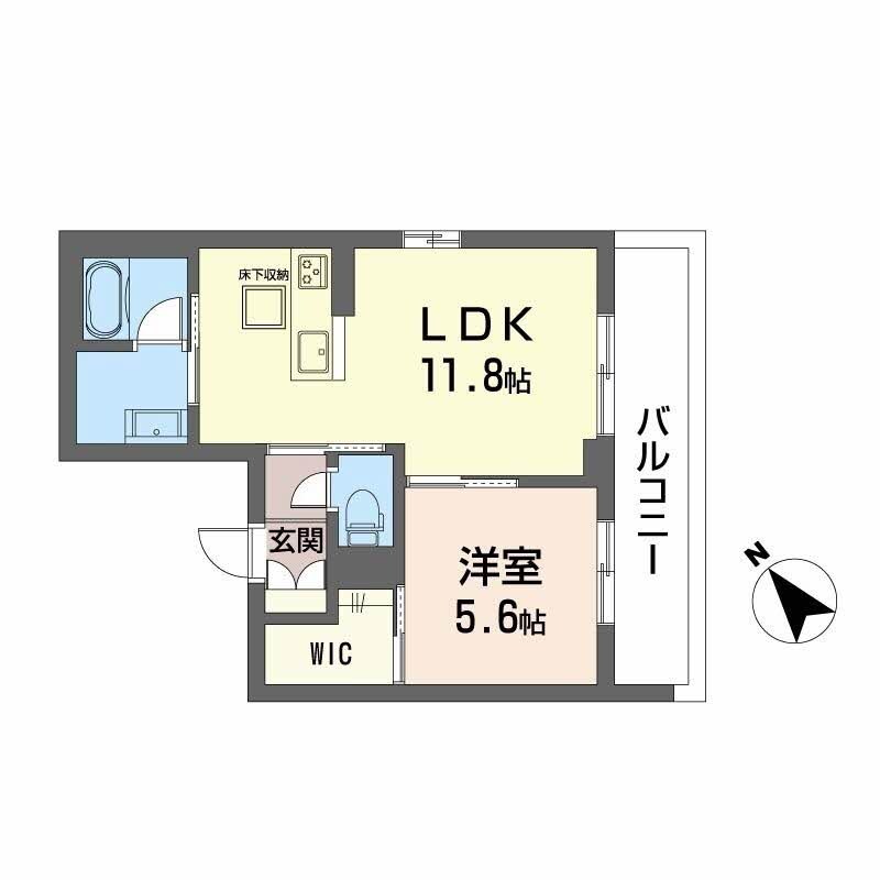 グリナージュ片島Ａ棟の物件間取画像