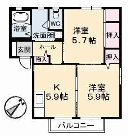 ディアス塩津　C棟の物件間取画像