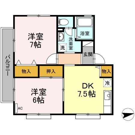 クレストかりんの物件間取画像