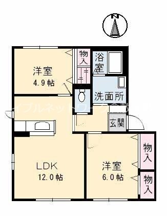 ミレリサイア　B棟　の物件間取画像