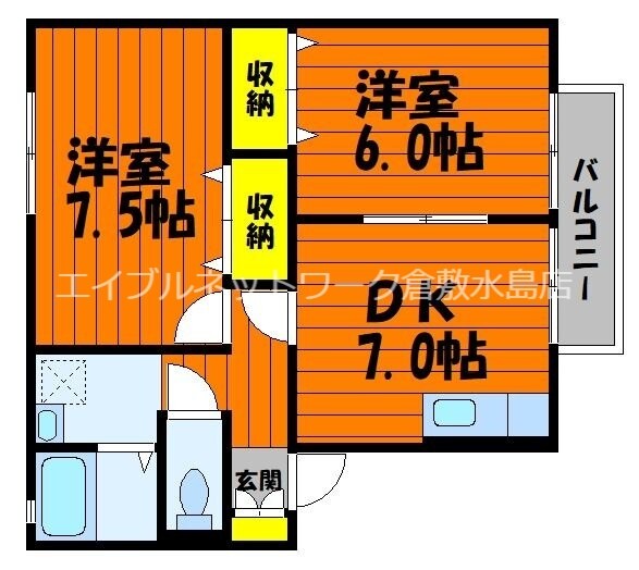 ウエストパレス　Aの物件間取画像