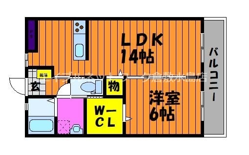 球場前駅 徒歩19分 1階の物件間取画像