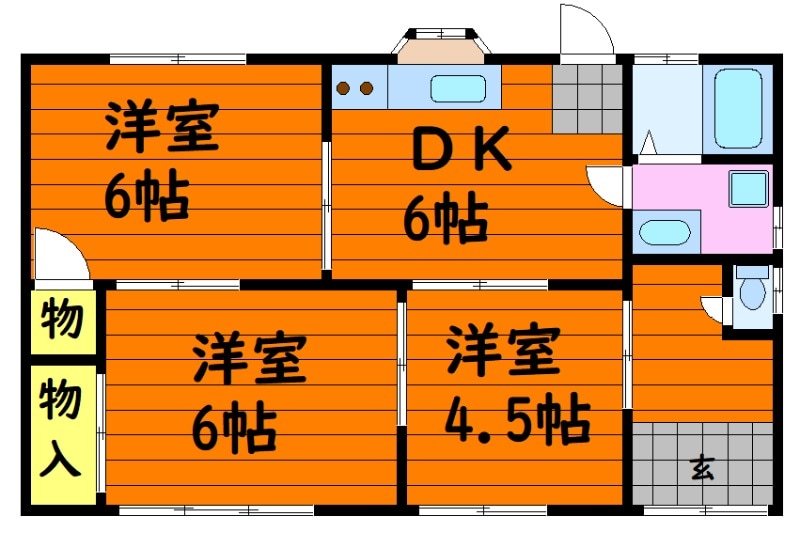 岩田住宅　8号の物件間取画像