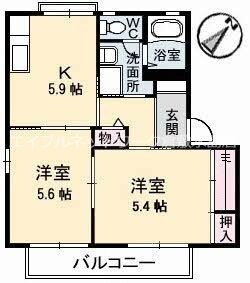 グランメイト　B棟の物件間取画像