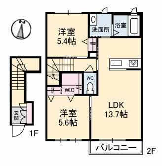 ペイトンプレイス　Ａ棟の物件間取画像