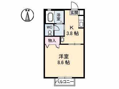 パシフィック　Ｂ棟の物件間取画像