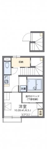 レオパレスＦＵＺＩＭＯＮ　Ｂの物件間取画像