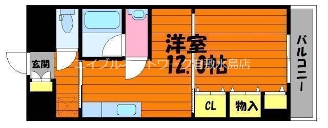 中庄駅 徒歩5分 8階の物件間取画像