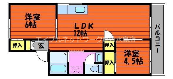 グリーンハイツ塩津の物件間取画像