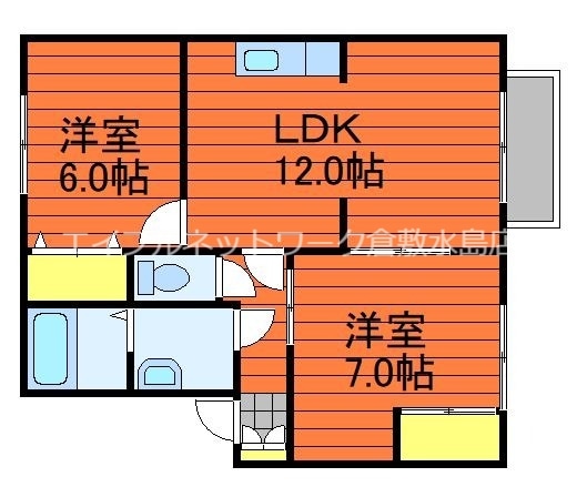 サンパティーク　Aの物件間取画像