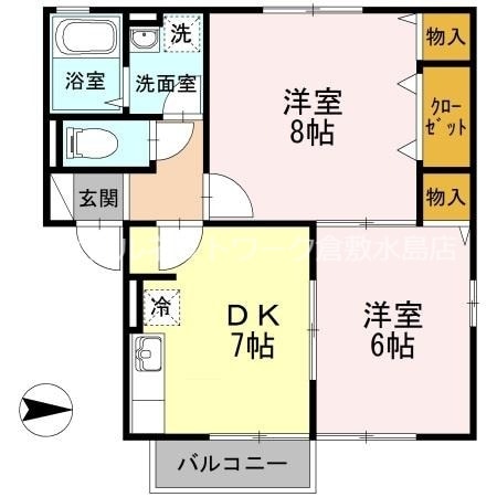 サンセール植田の物件間取画像